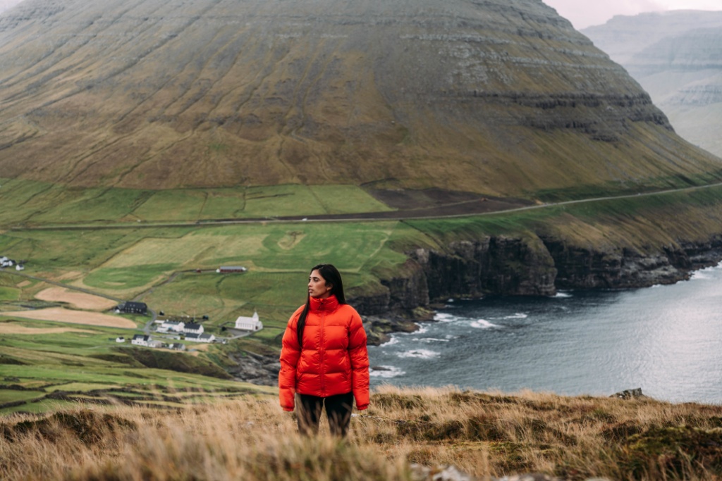The rugged landscapes of Vidareidi in Vidoy, Faroe Islands. 