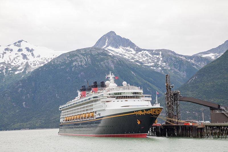 Disney Wonder cruise ship in Alaska