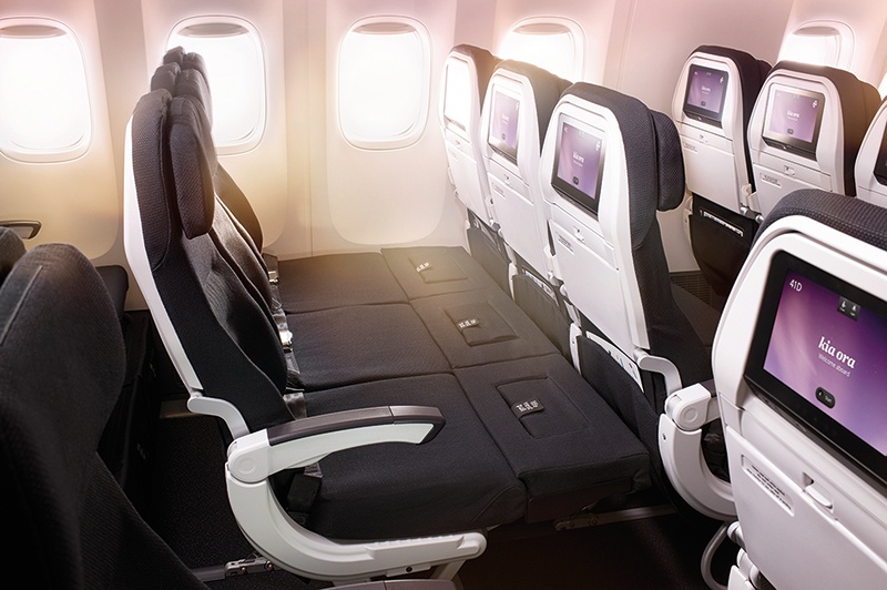 Extended airplane seats 