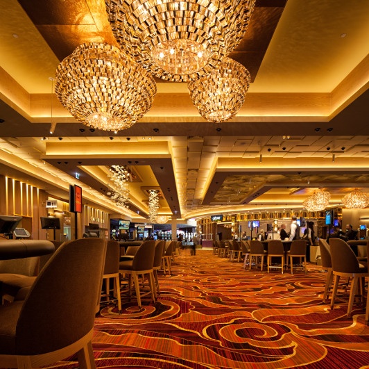 The Crown Perth Casino gaming room.