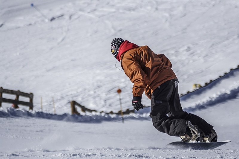 A snowboarder in Canada