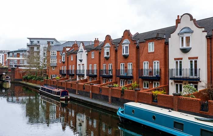 One of Birmingham's many canals, England