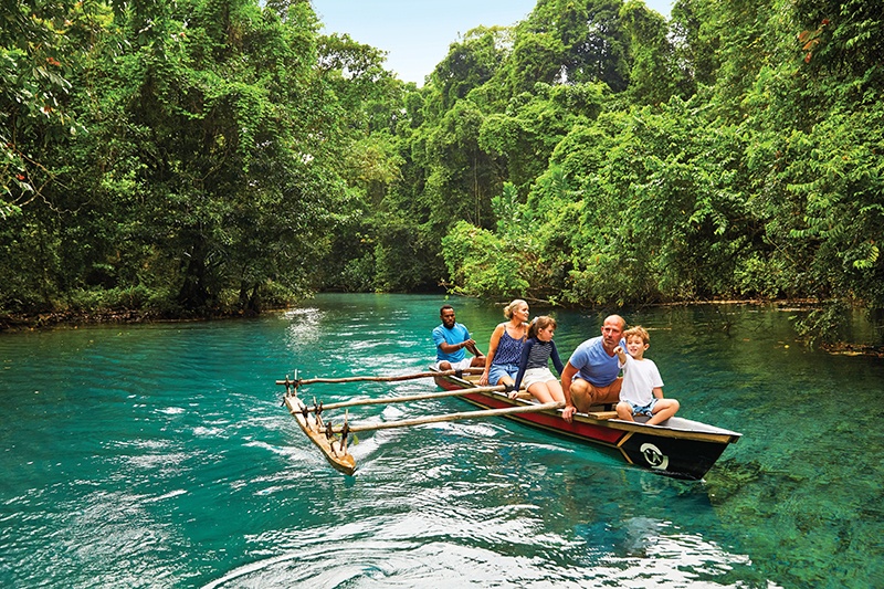 Explore the Blue Holes on Santo, Vanuatu with the whole family! 