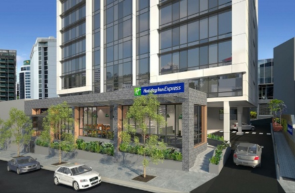 An artist's impression of the new Holiday Inn Express Brisbane Central.