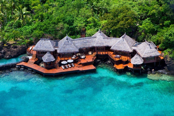 Private isalnd resort in fiji