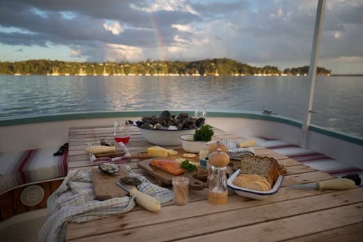Best seafood breakfast set up in the yacht