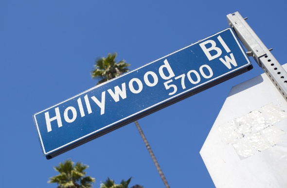  Hollywood Boulevard street sign