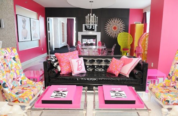 Barbie-themed suite at the Palms Casino Resort in Las Vegas