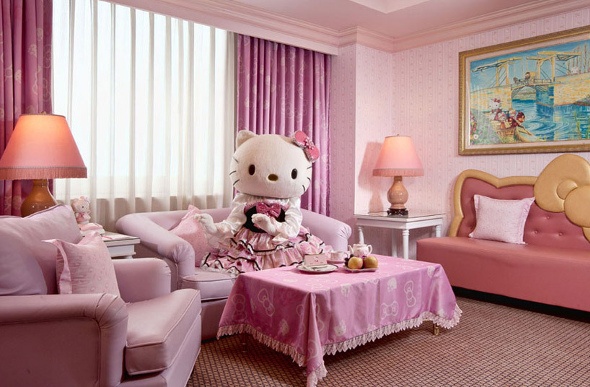 Hello Kitty-themed suite at the Grand Hi-Lai Hotel in Taiwan