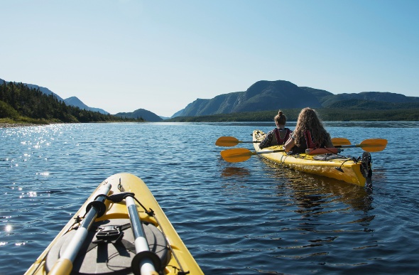 Kayakers at Gros Morne National Park