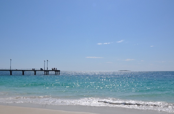 Aquamarine waters and pristine sands at Jurien Bay in Western Australia.