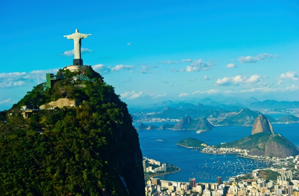  View of Rio and the Christ the Redeemer statue 