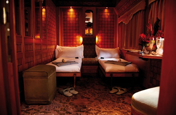 A bedroom on the Orient Express 