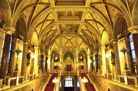 Gold everywhere in Hungarian Parliament Building