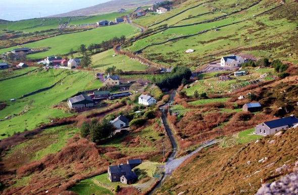  an aerial view of the Ireland Ring of Kerry Roads