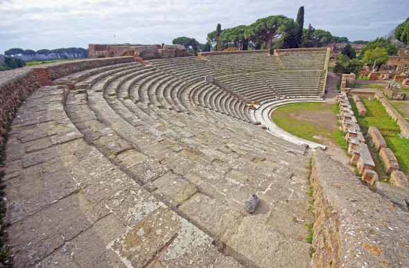 The famed Amphitheatre at Ostia Antica