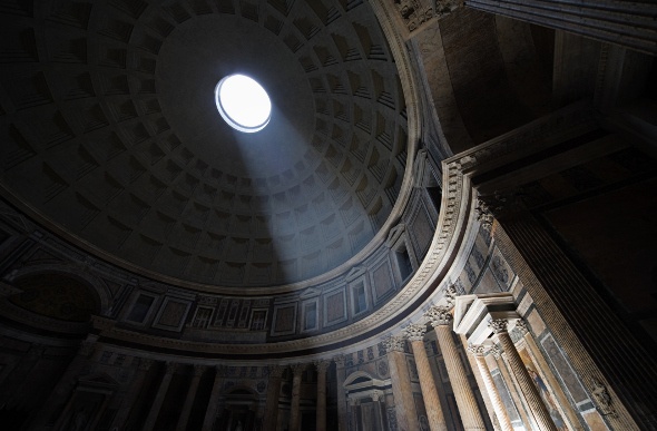 The Pantheon's ingenious ceiling design