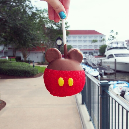 Sweet Chocolate apple with mickey mouse design