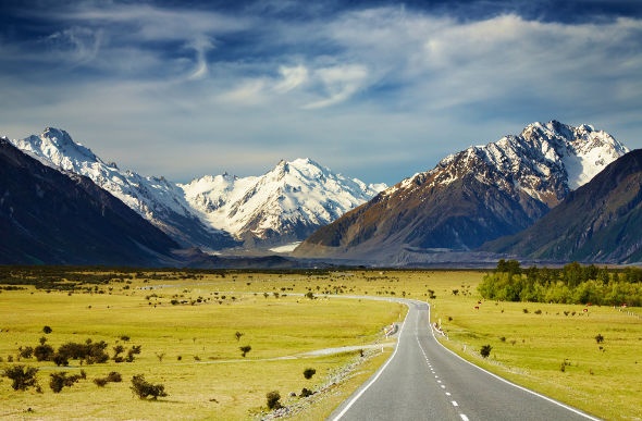  the road towards the new zealand southern alps