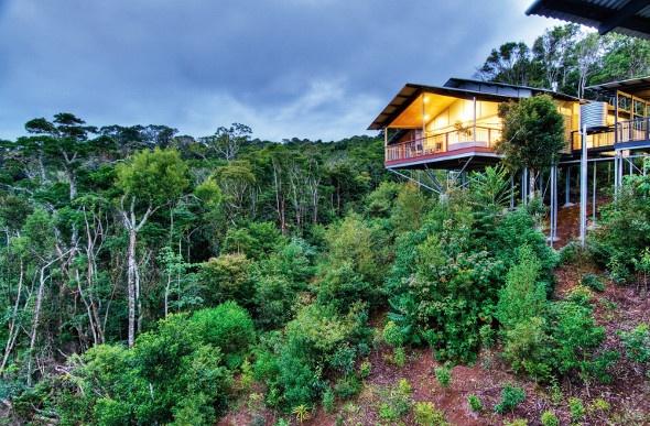  O'Reillys rainforest villa at dusk 