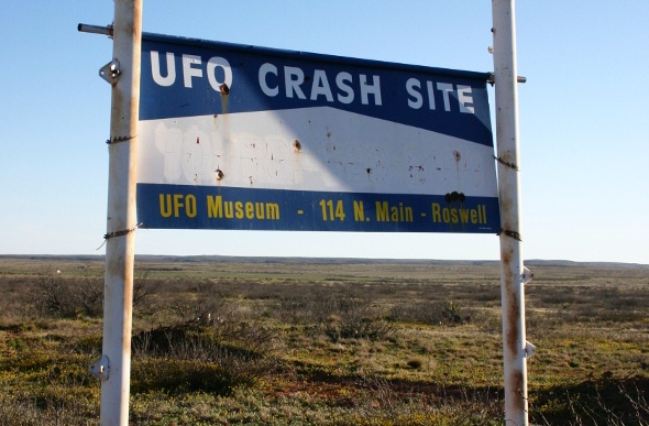  Signage of UFO Crash Site in Roswell