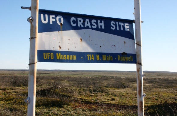 Signage of UFO Crash Site in Roswell
