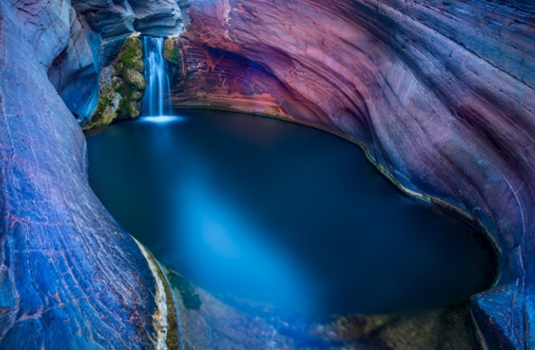 A waterfall in Karijini National Park, Western Australia