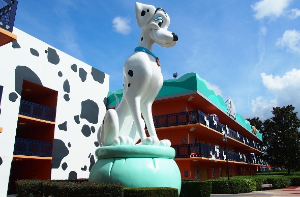 White huge Statue of a Cartoon character Dalmatian dog