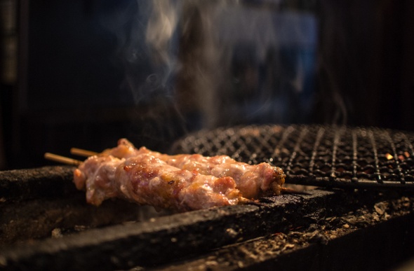  The best Barbecue (yakitori) in Japan, made with chicken meat on a stick