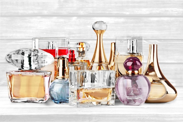 Different bottles of perfumes