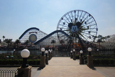 Mickey Mouse ferries wheel and rollercoaster