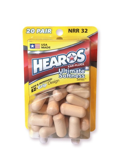 A box of Hearos earplugs