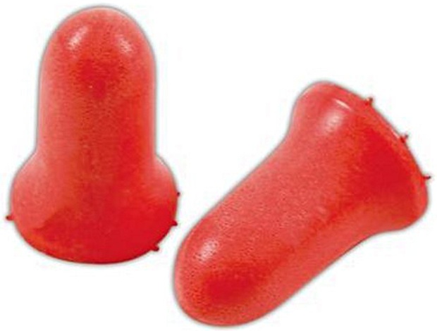 a pair of red Howard ear plugs