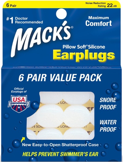 a box of 6 pair value pack of Mack's earplugs