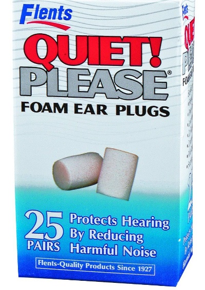 A box of Flents Quiet Please foam ear plugs