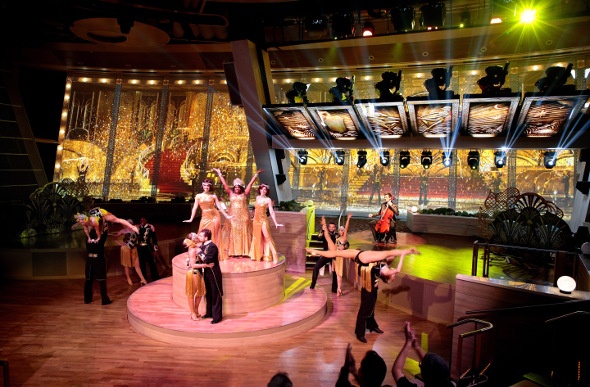 A stage show on board Royal Caribbean's Ovation of the Seas.