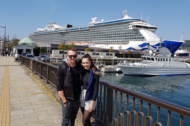 Majestic Princess cruise ship in dock