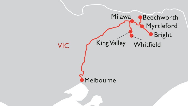 Northern victoria road trip map