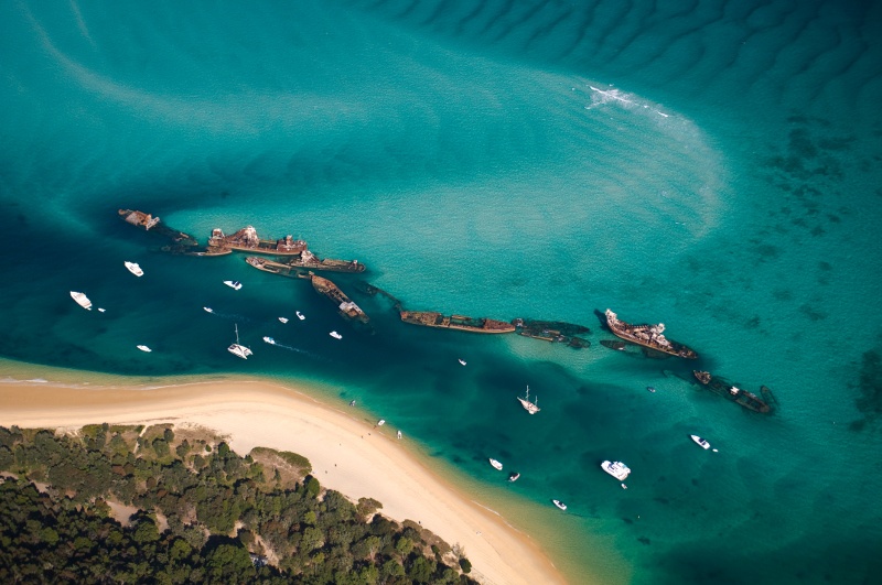 Tangalooma Wrecks at Moreton Island.