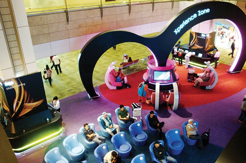 Entertainment zone at Singapore Changi Airport