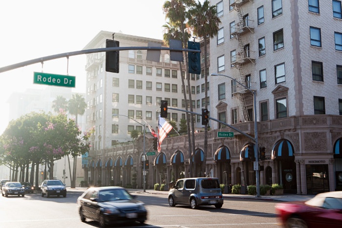 rodeo drive is one of la's most famous streets and shopping precincts