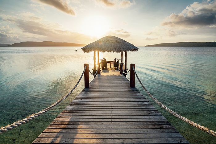 romantic sunset dinner efate island vanuatu