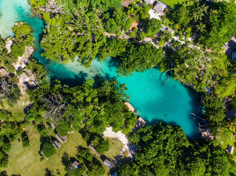 Vanuatu's Blue Lagoon. Image: Getty