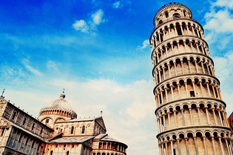 Leaning tower in Pisa, Italy