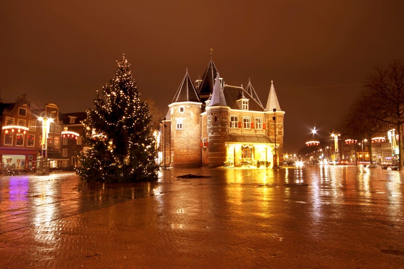 Christmas at the Nieuwmarkt in Amsterdam.