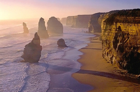 View of the Twelve Apostles on the coast