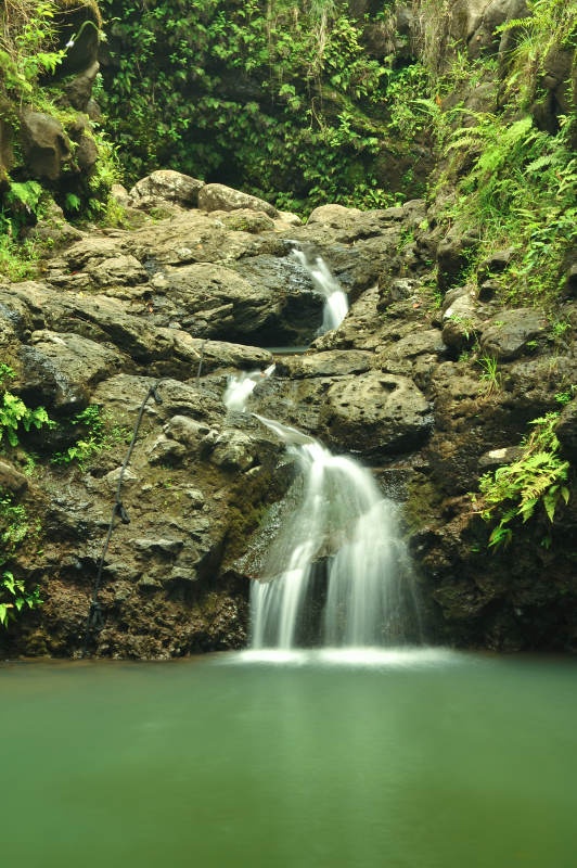 Serene view of the waterfalls