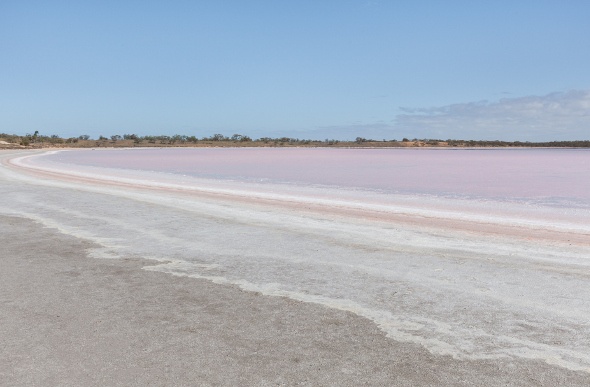 The Pink Lake during the day 