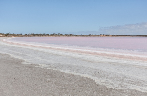 The Pink Lake during the day