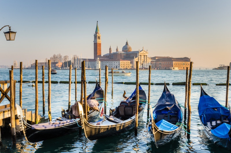 Gondolas in Venice, Italy